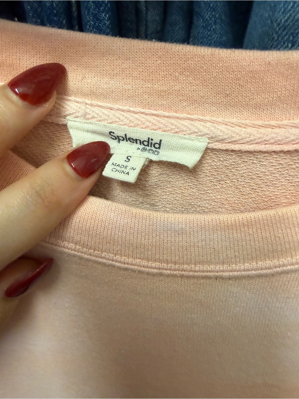 Splendid Peach Crewneck Sweatshirt - Light Pink